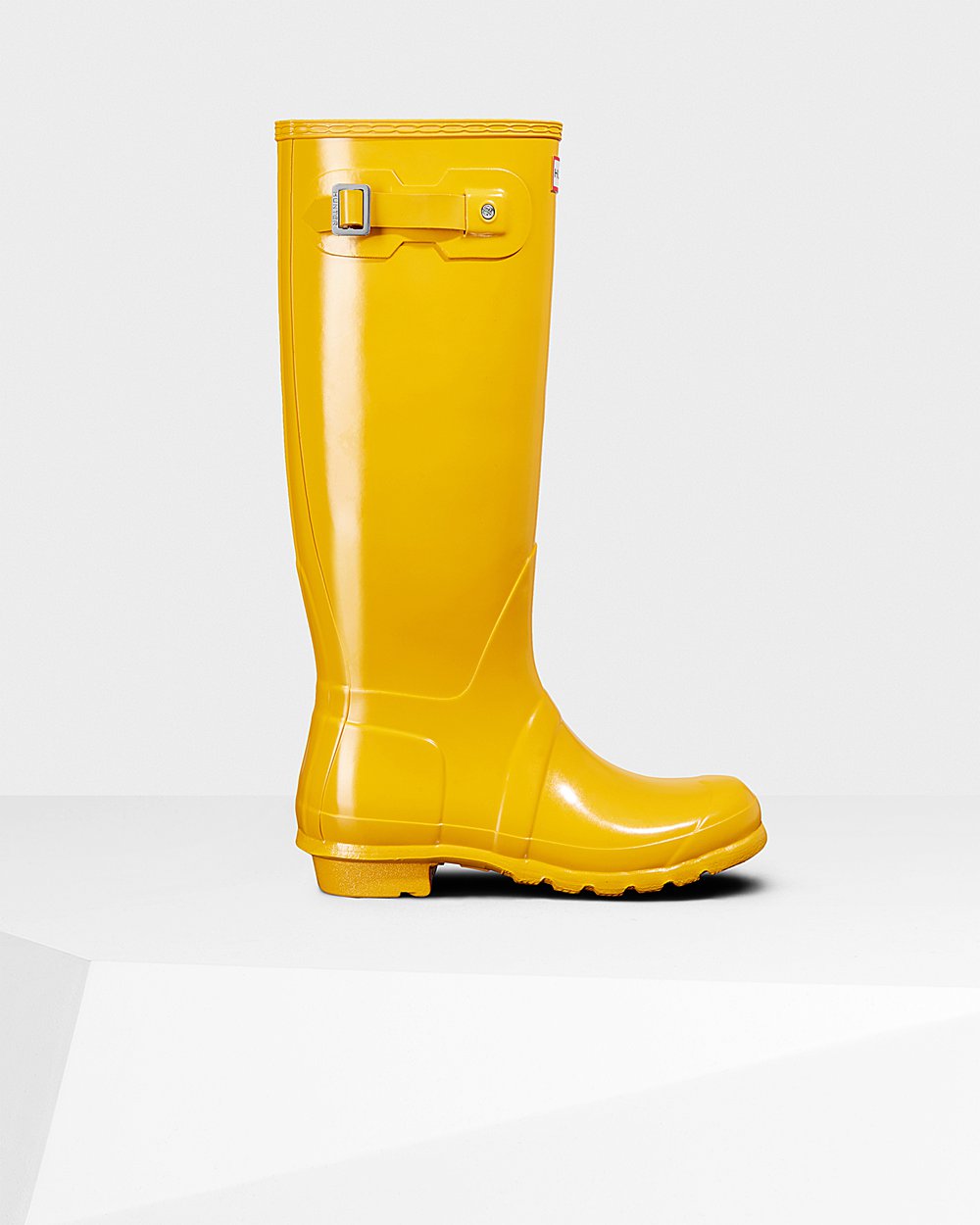 Womens Tall Rain Boots - Hunter Original Gloss (84OWKHJGR) - Yellow